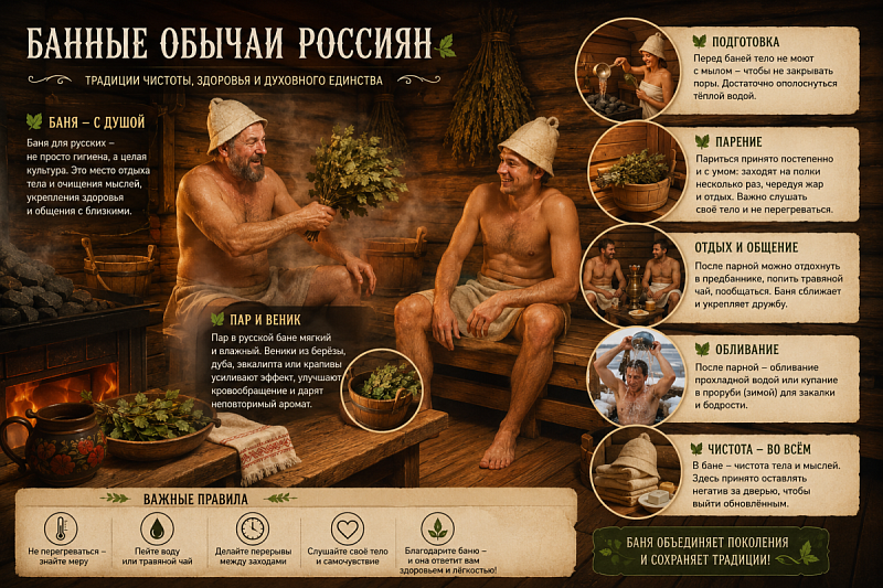Банные обычаи россиян